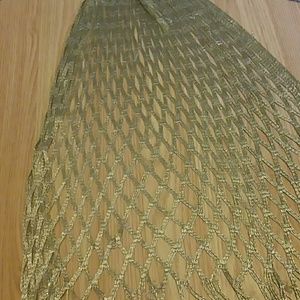 Francesca's elegant gold scarf