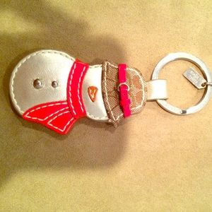 Coach snowman keychain