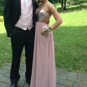 Light pink prom dress
