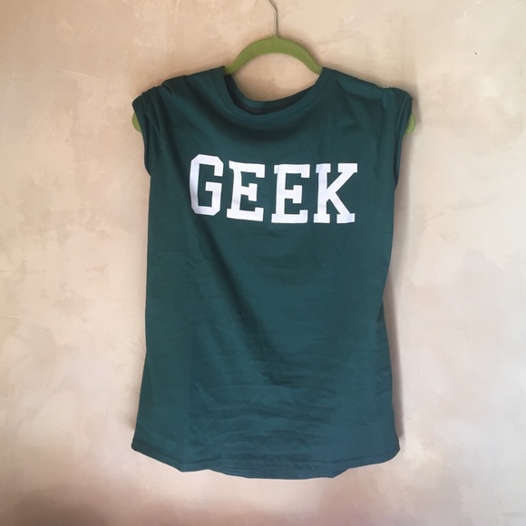 ROMWE "geek" dark green T-shirt