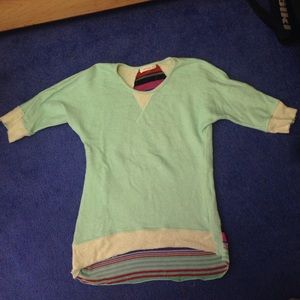 Teal too with striped back