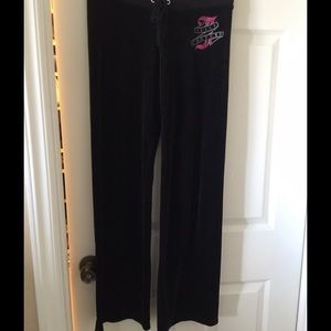 Juicy couture velour black track pants.