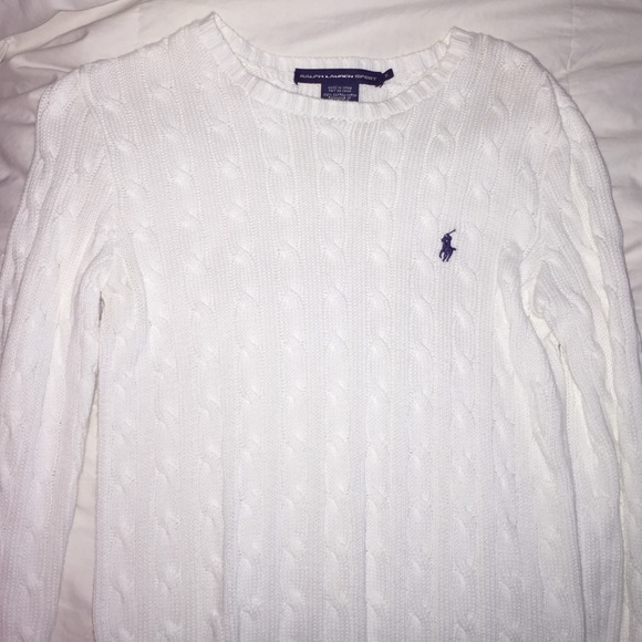 Ralph Lauren Sweaters - White Ralph Lauren Polo sweater.