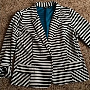 Black and white striped jacket