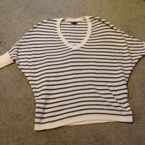 Grey Striped Chunky Sweater