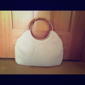 Banana republic bamboo handle purse