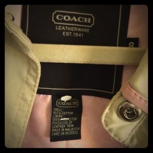 Coach rain coat