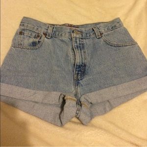 high waisted brandy Melville denim shorts