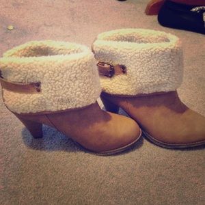 Fur Topped Ankle Boots