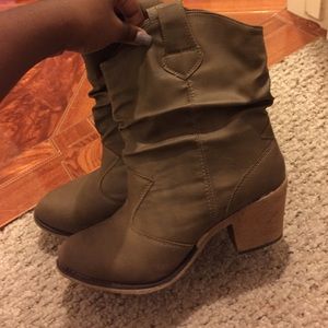 Slouchy ankle high boots