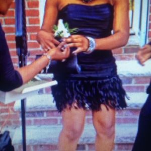 Camille black formal dress