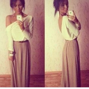 Grecian style maxi dress