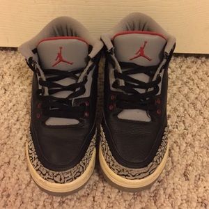 Black cement 3 Air Jordan's