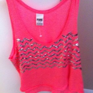 Never worn hot pink Victoria's Secret tank top!!