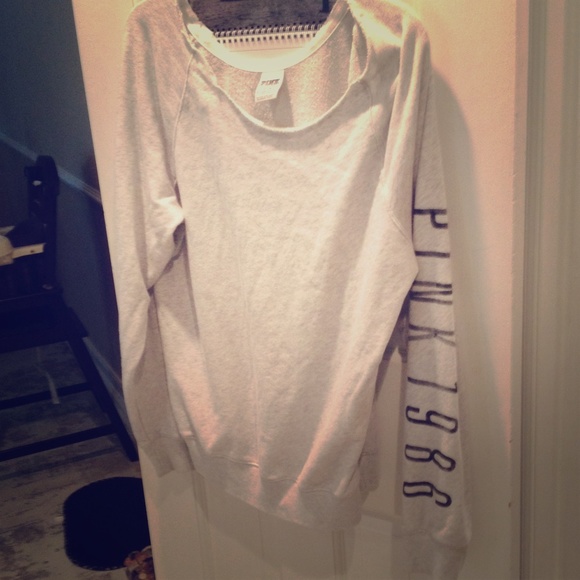 Grey and black Victoria secret sweatshirt
