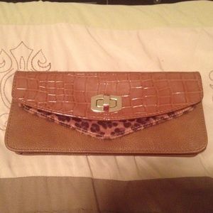 Aldo Leopard Clutch Bag