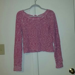 Crop top knit sweater