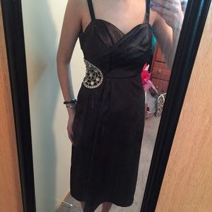 Black below the knee homecoming dress
