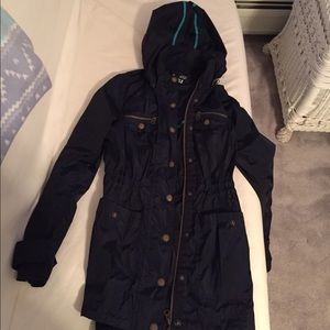 Dark blue raincoat