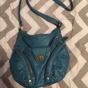 Teal leather Crossbody & Express Jeans Bundle