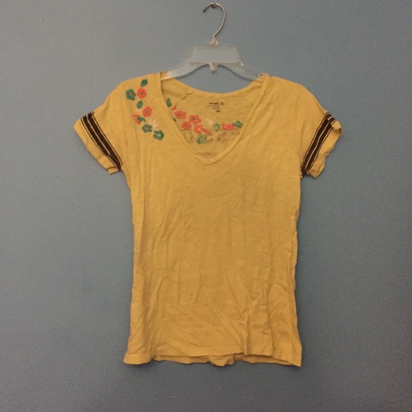 yellow v neck