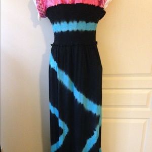 Tie die maxi dress