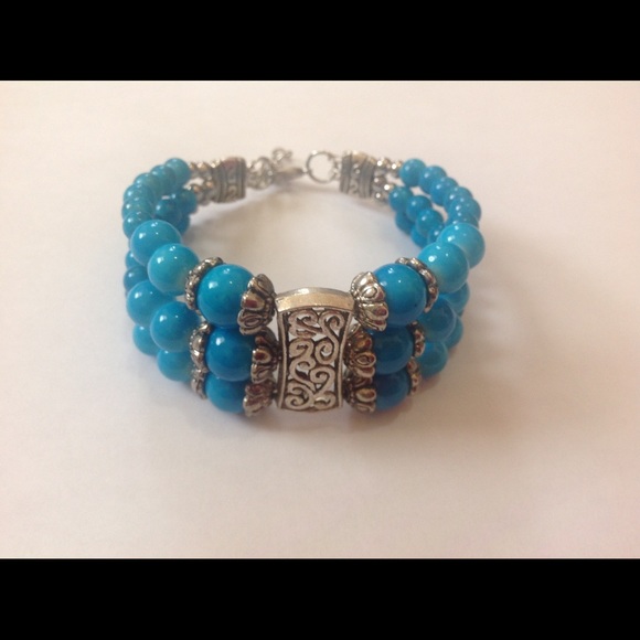 Handmade glass beads bracelet & bangle - Picture 1 of 3