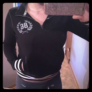 Black half zip with pockets