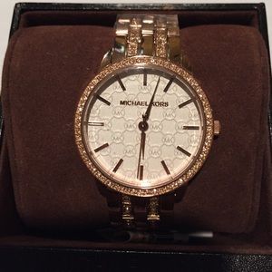 Michael Kors MK3237 Gold Tone Monogram