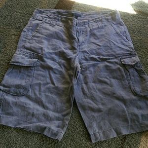 100% linen shorts w/ cargo pockets