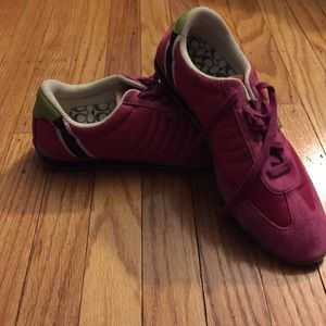pink coach sneakers