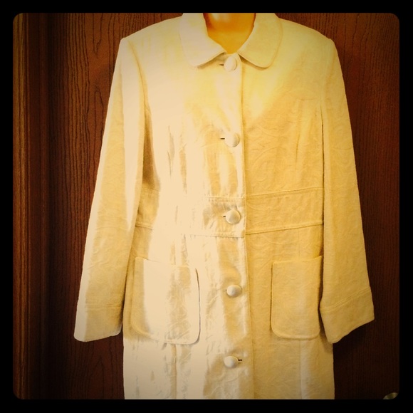 Beige Jacquard Coat