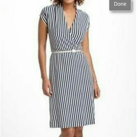 Anthropologie Cabana Chemise Dress Navy Striped - Picture 2 of 3