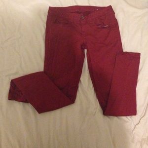 American Eagle super stretch red jeggings
