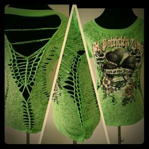 St Patrick's Day Custom cut T-shirt