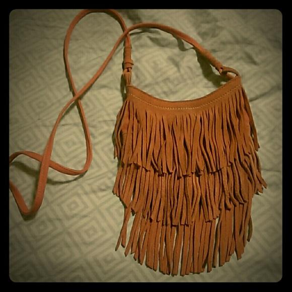 Peach fringe bag!