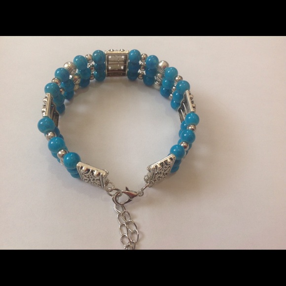 Multilayer glass beads bracelet bangle