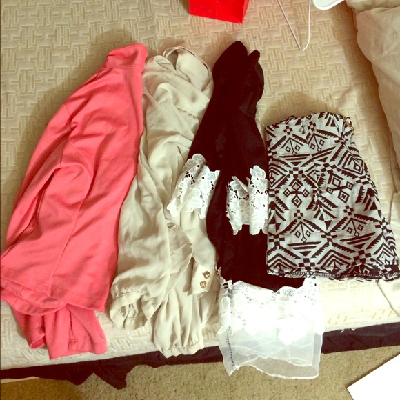 Bundle! 1 blazer 2 tops and 1 short all for $32