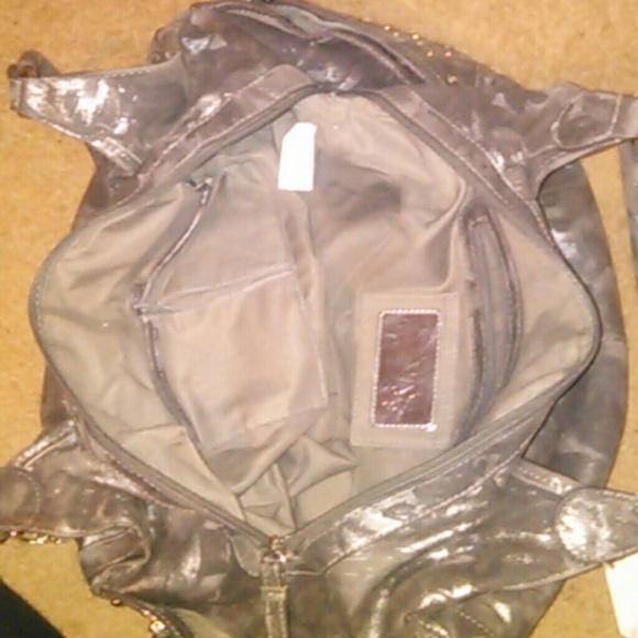 *Henna Dr Rossi purse silver/metallic LG like new - Picture 3 of 4