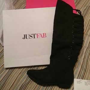 Justfab gisane wide knee high boots