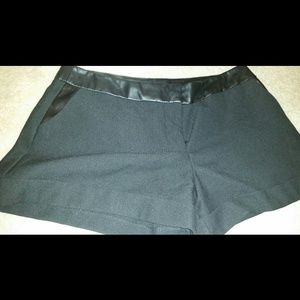 Cute leather trimmed shorts