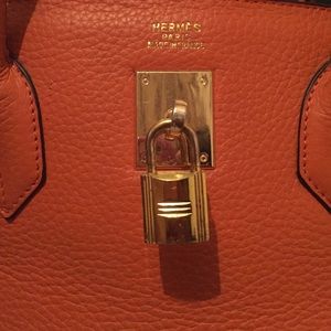 Orange Leather Hermés bag