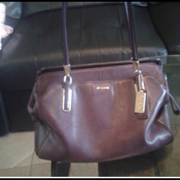 Dark purple coach purse