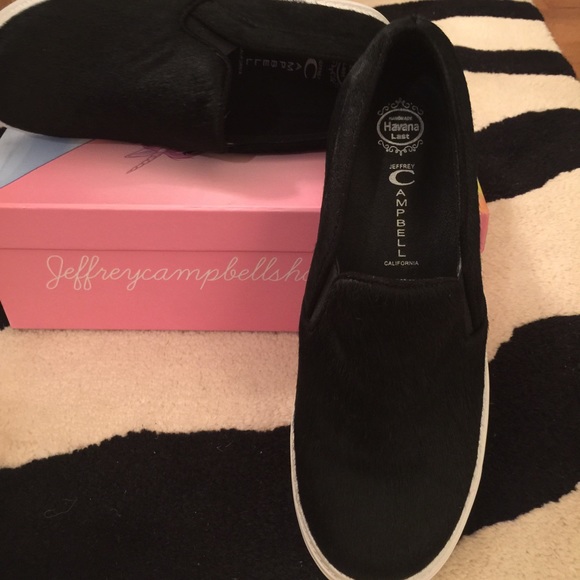 Jeffrey Campbell Shoes - Jeffrey Campbell Black Alva Fur Slide On Shoe