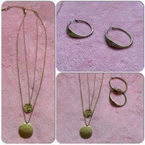 Kenneth Cole double layer necklace and earring set