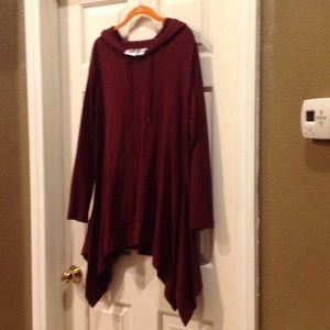 Hoodie by Diane Gilman, burgundy color size L