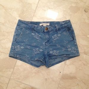 Denim Shorts w/ Lace Detail
