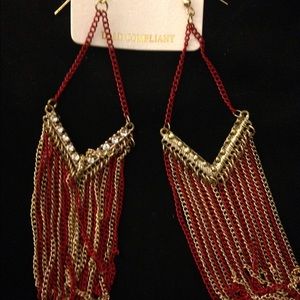 Red and Gold Earrings
