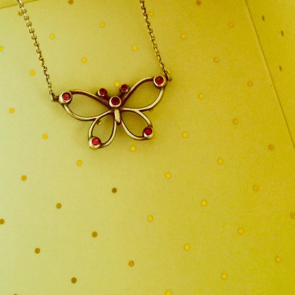 Tiffany & Co. Pink sapphire butterfly necklace