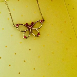 Tiffany & Co. Pink sapphire butterfly necklace